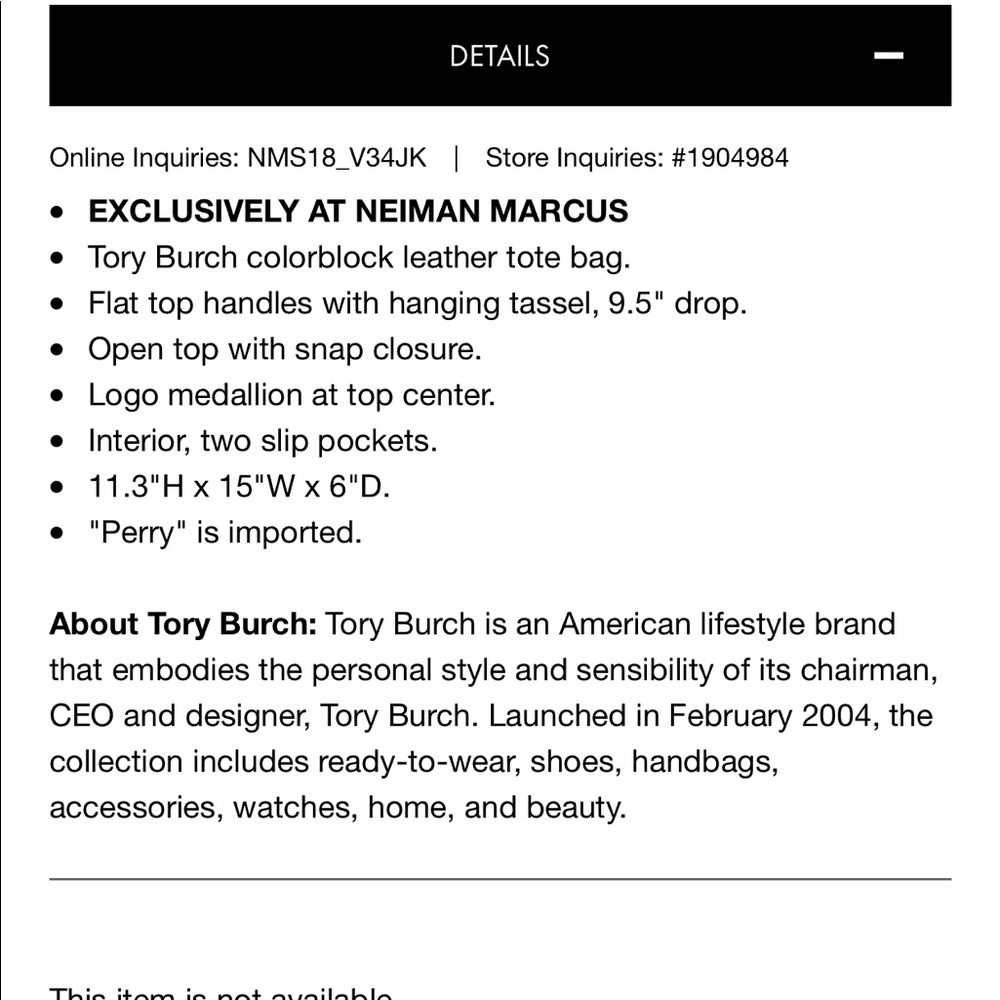 Tory Burch Color Block Perry Tote - Picture 3 of 8